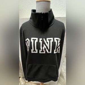 PINK Quarter Zip Sweatshirt Size Large